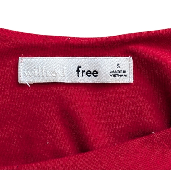 Aritzia Wilfred Free Tiny Tank Y2K Cropped Women Small Dainty Fairy Stretchy Red - Picture 5 of 7